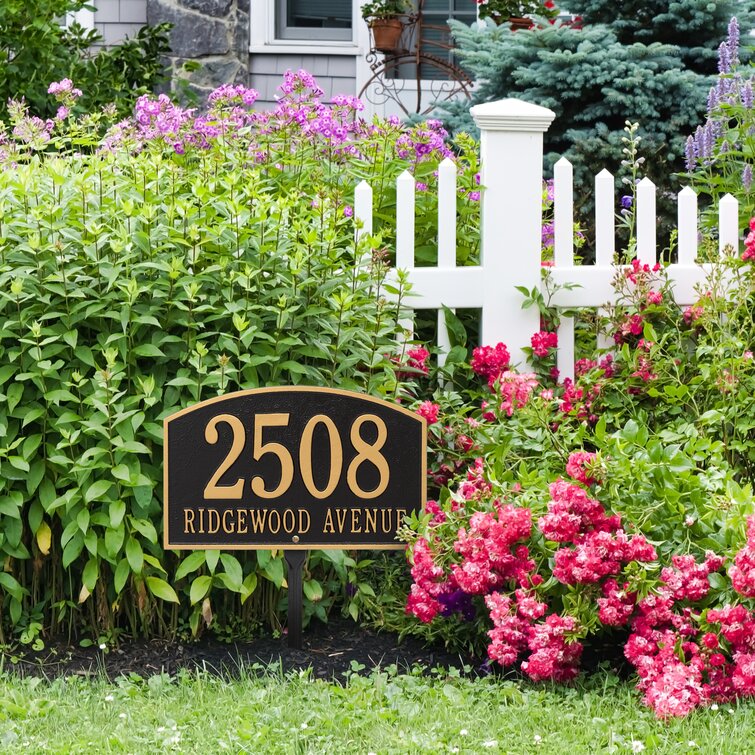 Metal House Number Personalized Address Yard Sign Address Plaque Address Sign