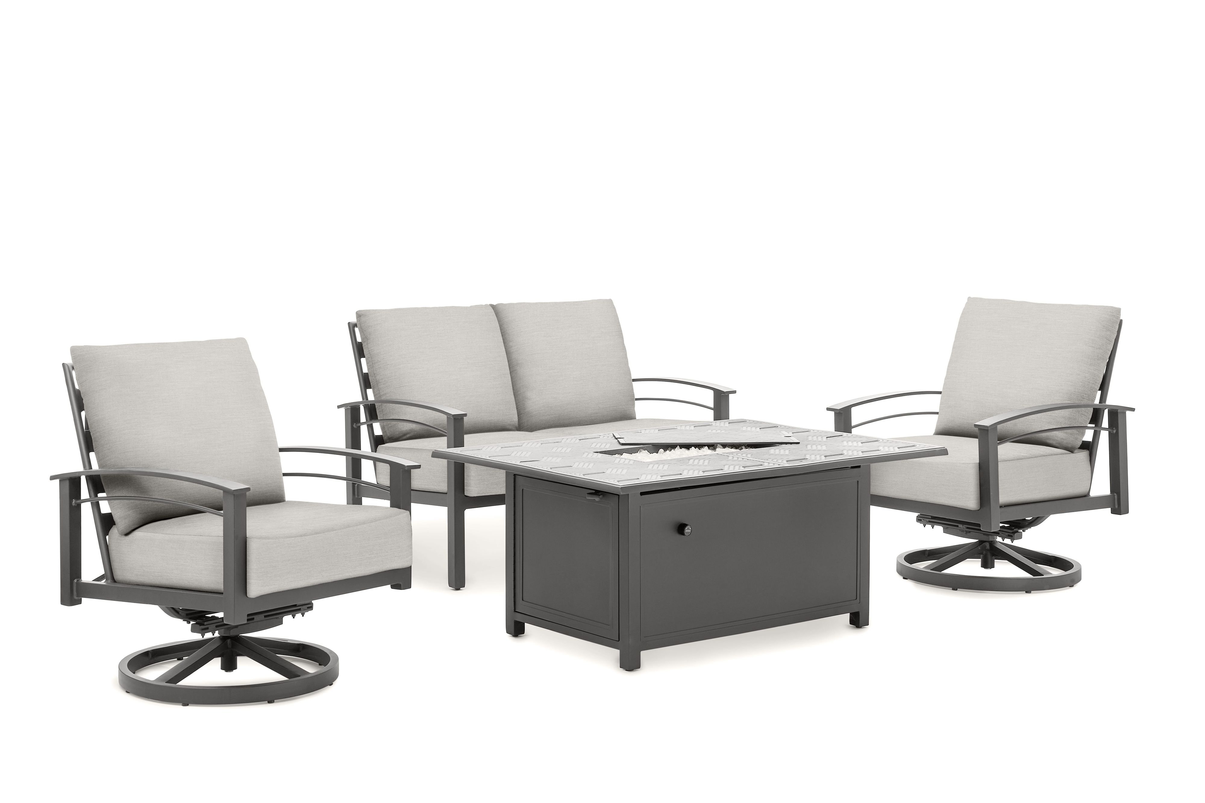 Winston Stanford Cushion 4Pc Set with 2 Swivel Chairs, Loveseat, and