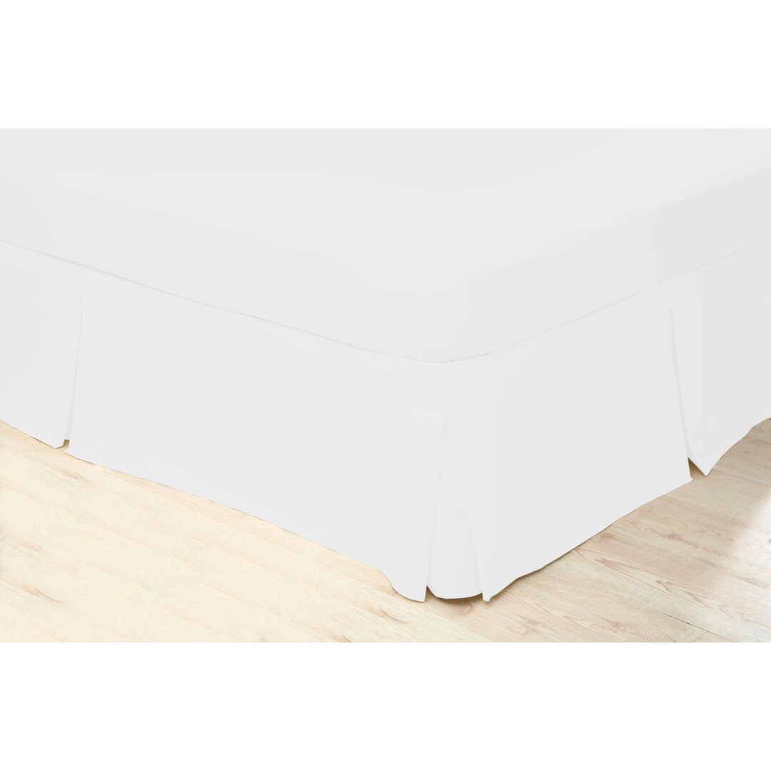 Easy Fit Pleat 150 Thread Count Bed Valance white