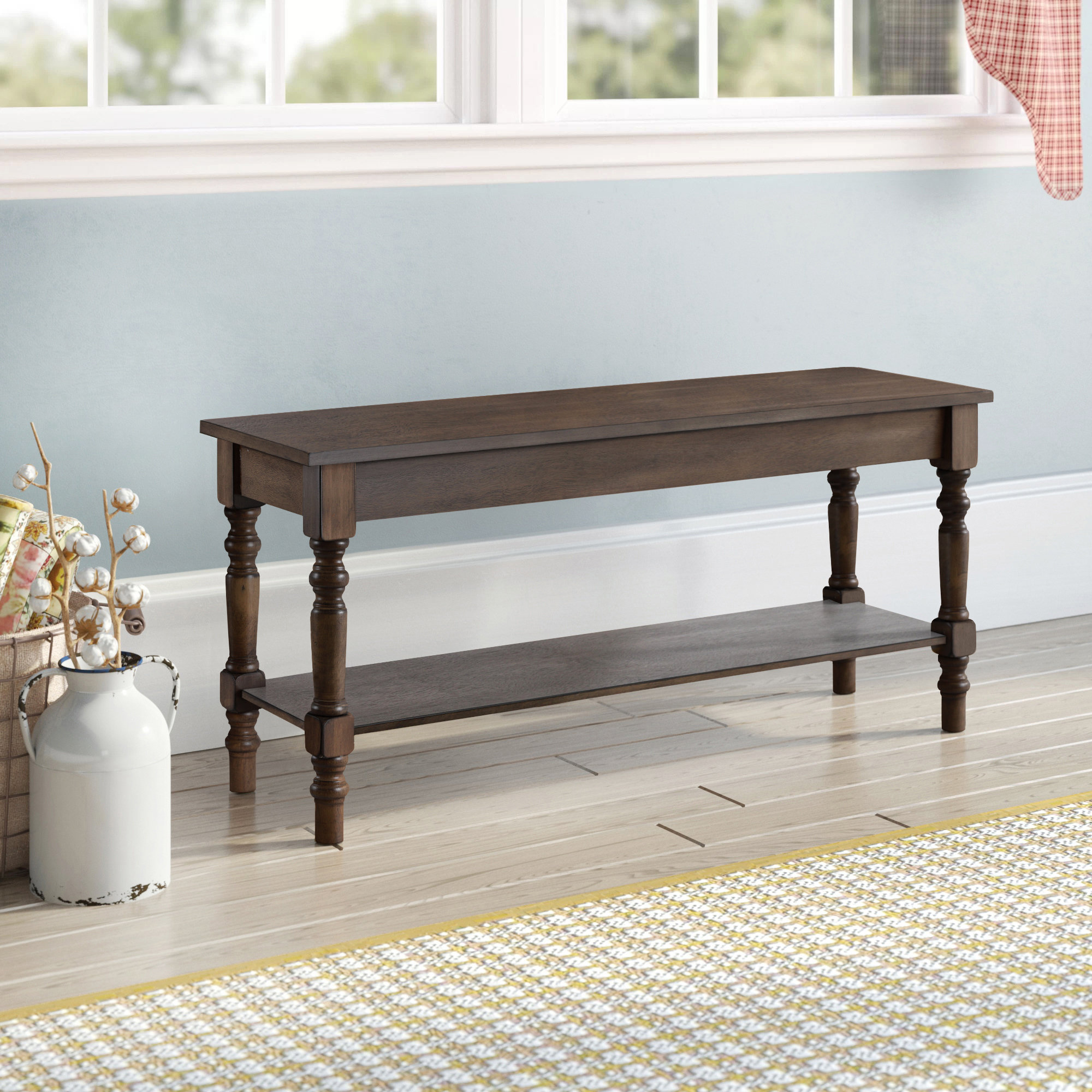 Laurel Foundry Modern Farmhouse Dupuy Shelves Storage Bench & Reviews