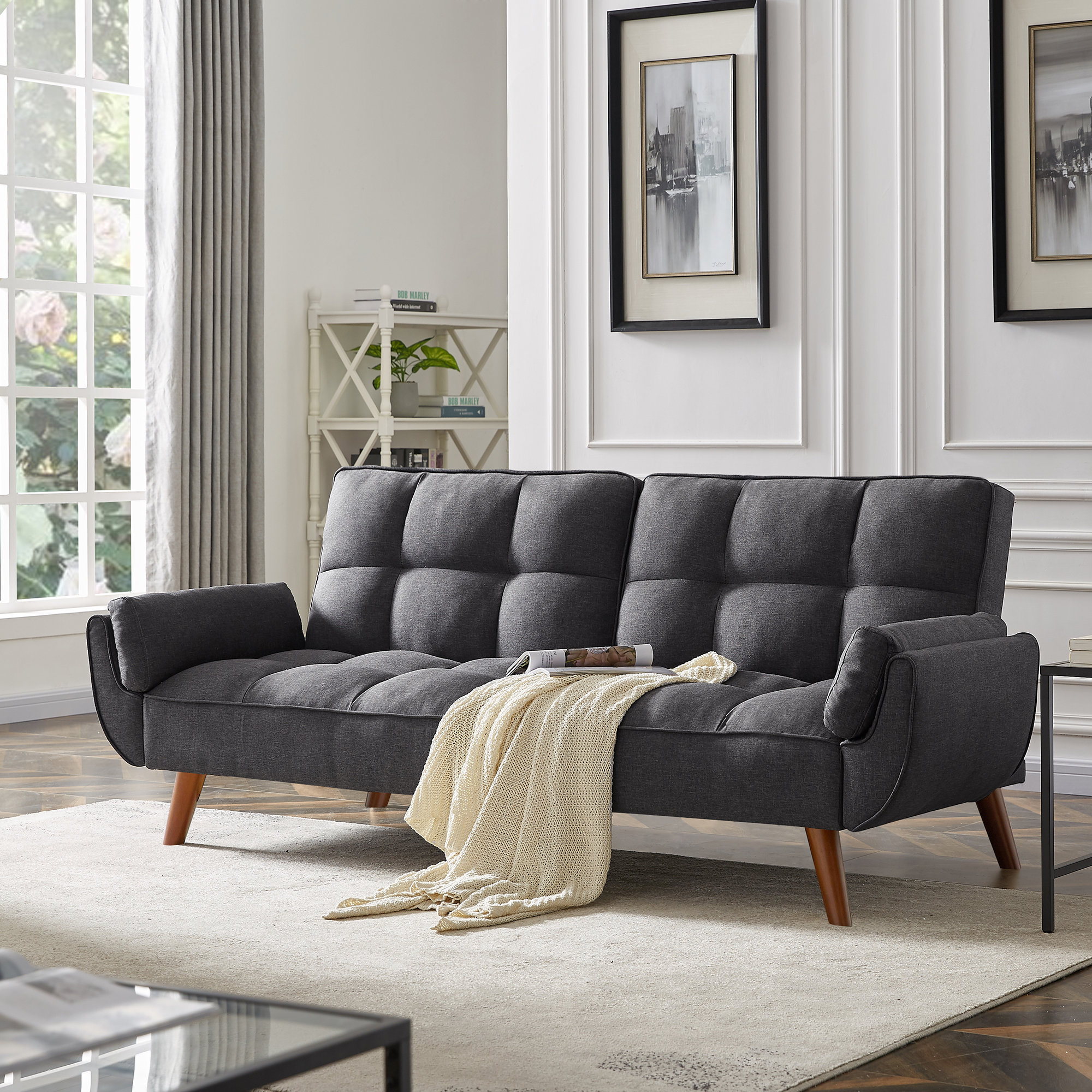 Sand & Stable Lanesboro 83.1'' Pillow Top Arm Sleeper Wayfair