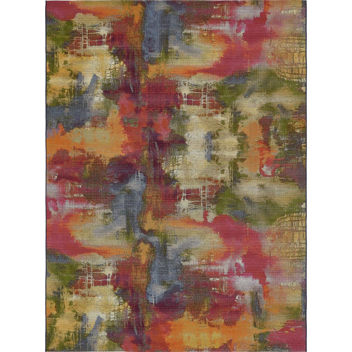 17 Stories Trona Green/Blue Indoor/Outdoor Rug & Reviews | Wayfair