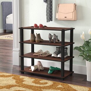 BINO Stackable 2 Tier Expandable Shoe Rack 6-12 Pair Shoe Shelf Tower Storage 