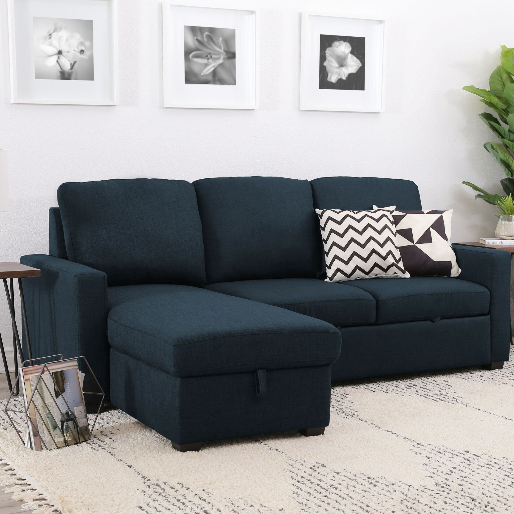 Maumelle 82″ Wide Reversible Sleeper Sofa & Chaise