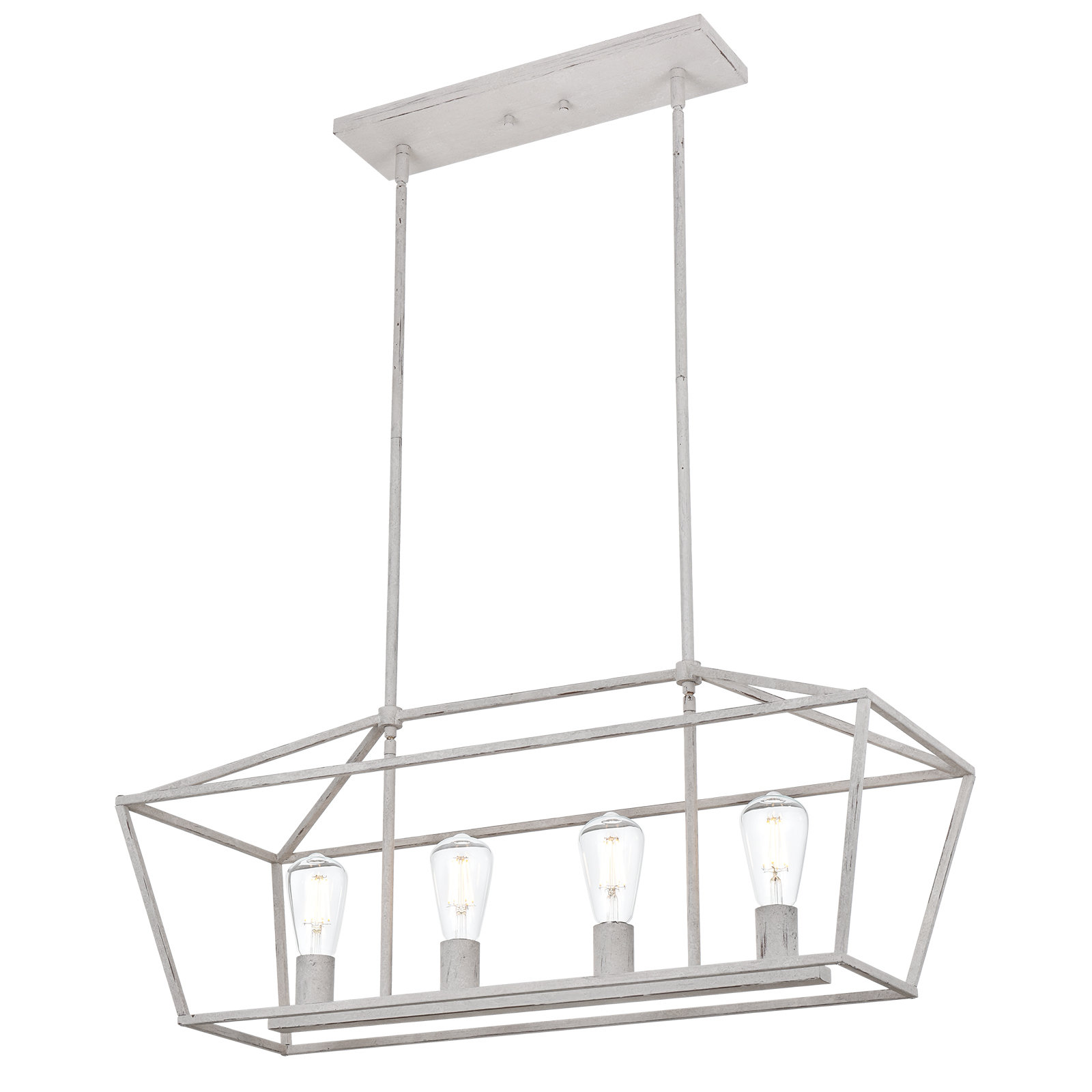 Gracie Oaks 4Light Kitchen Island Lantern Pendant Linear Chandelier