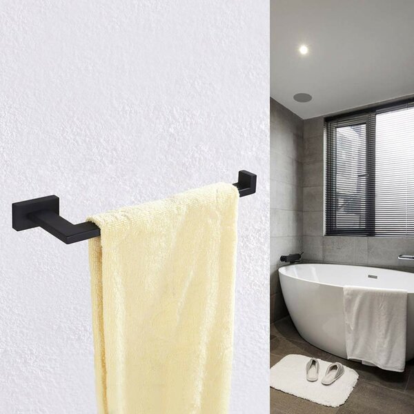 25/45cm Wall Mounted Bathroom Towel Bar Shelf Rack Self Adhesive Towel Holder