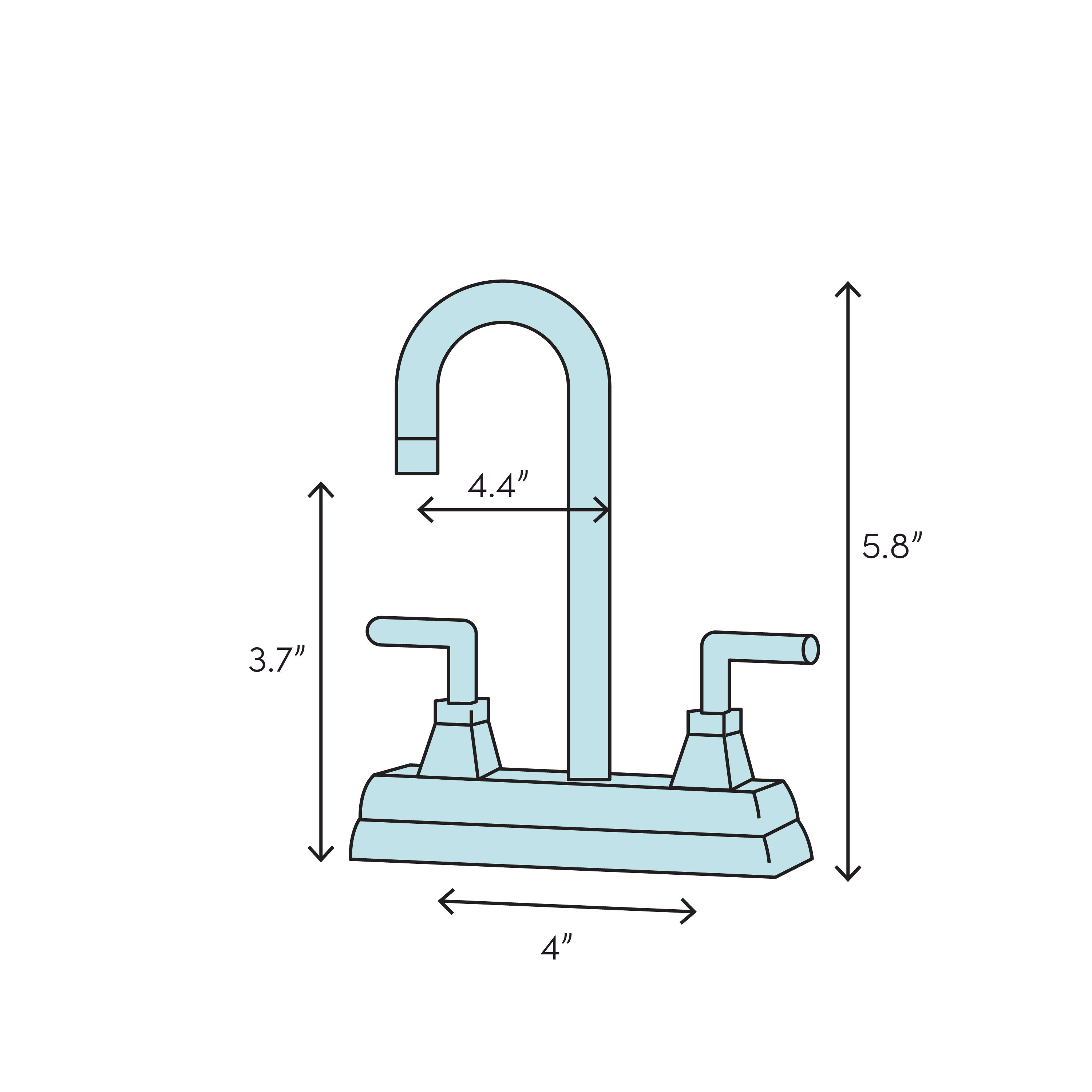 Gerber Antioch Centerset Faucet 2handle Bathroom Faucet with Drain