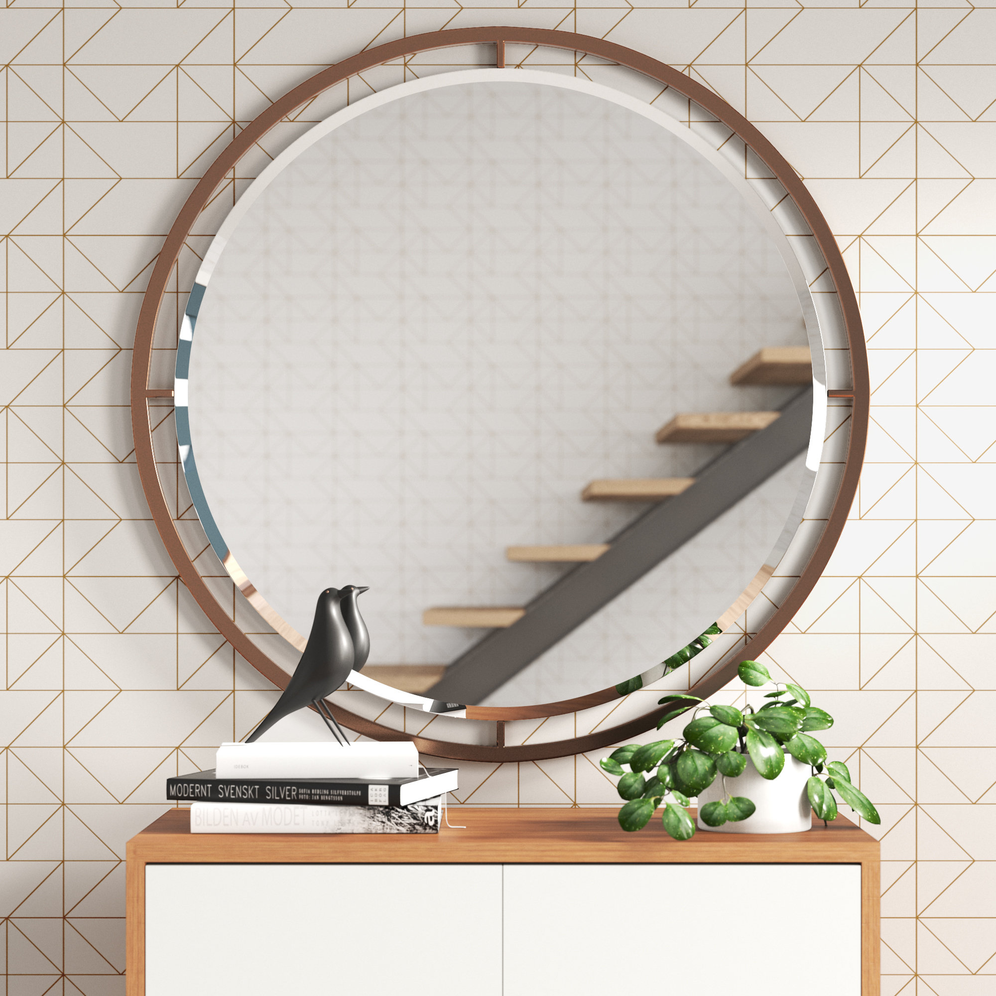 Wade Logan® Hartmann Modern & Contemporary Beveled Accent Mirror & Reviews Wayfair