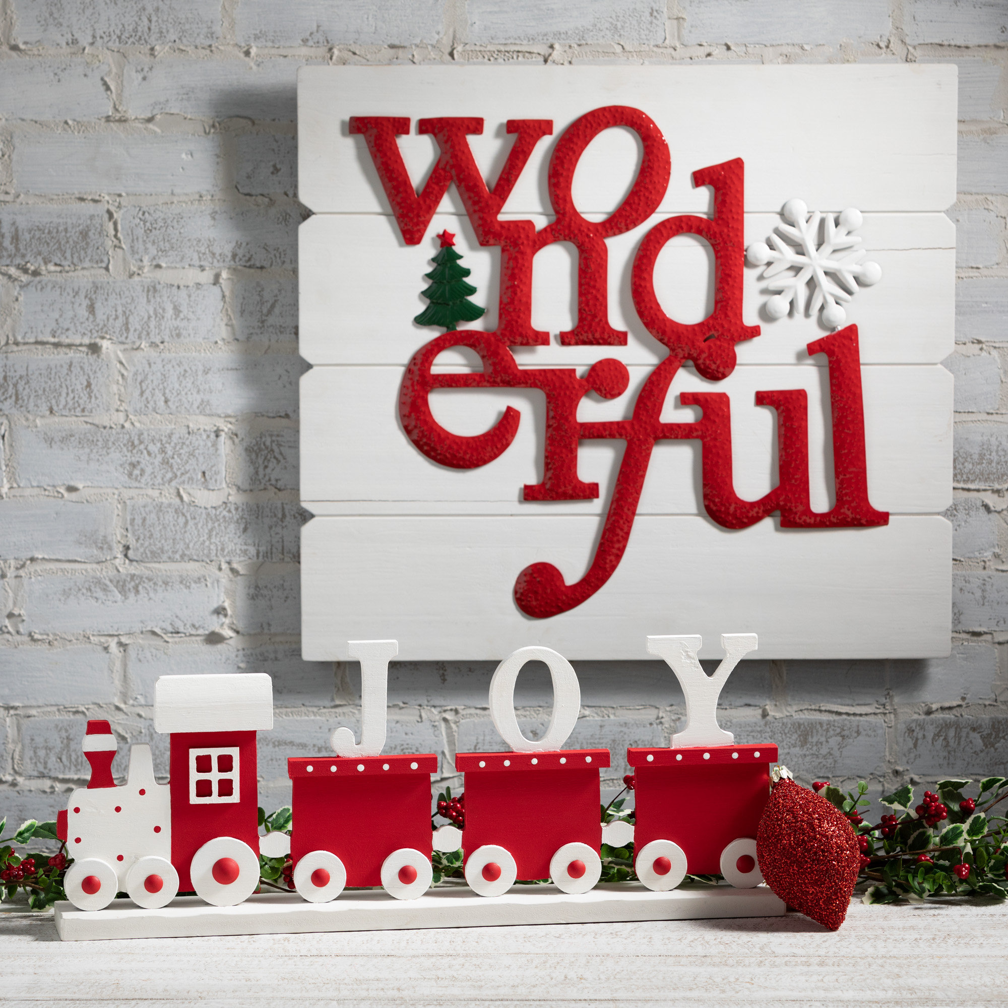 The Holiday Aisle® "Wonderful" Christmas Wall Décor Wayfair