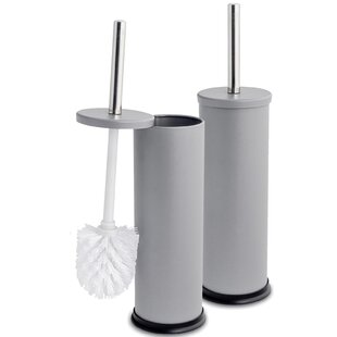 Free Standing Bathroom Accessory Sabichi White Toilet Brush & Holder Plastic 
