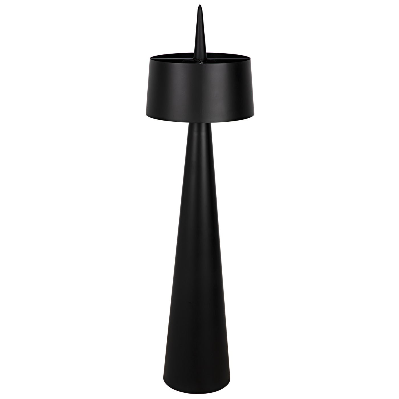 Noir Trading Inc. Moray 72'' Matte Black Novelty Floor Lamp with Outlet