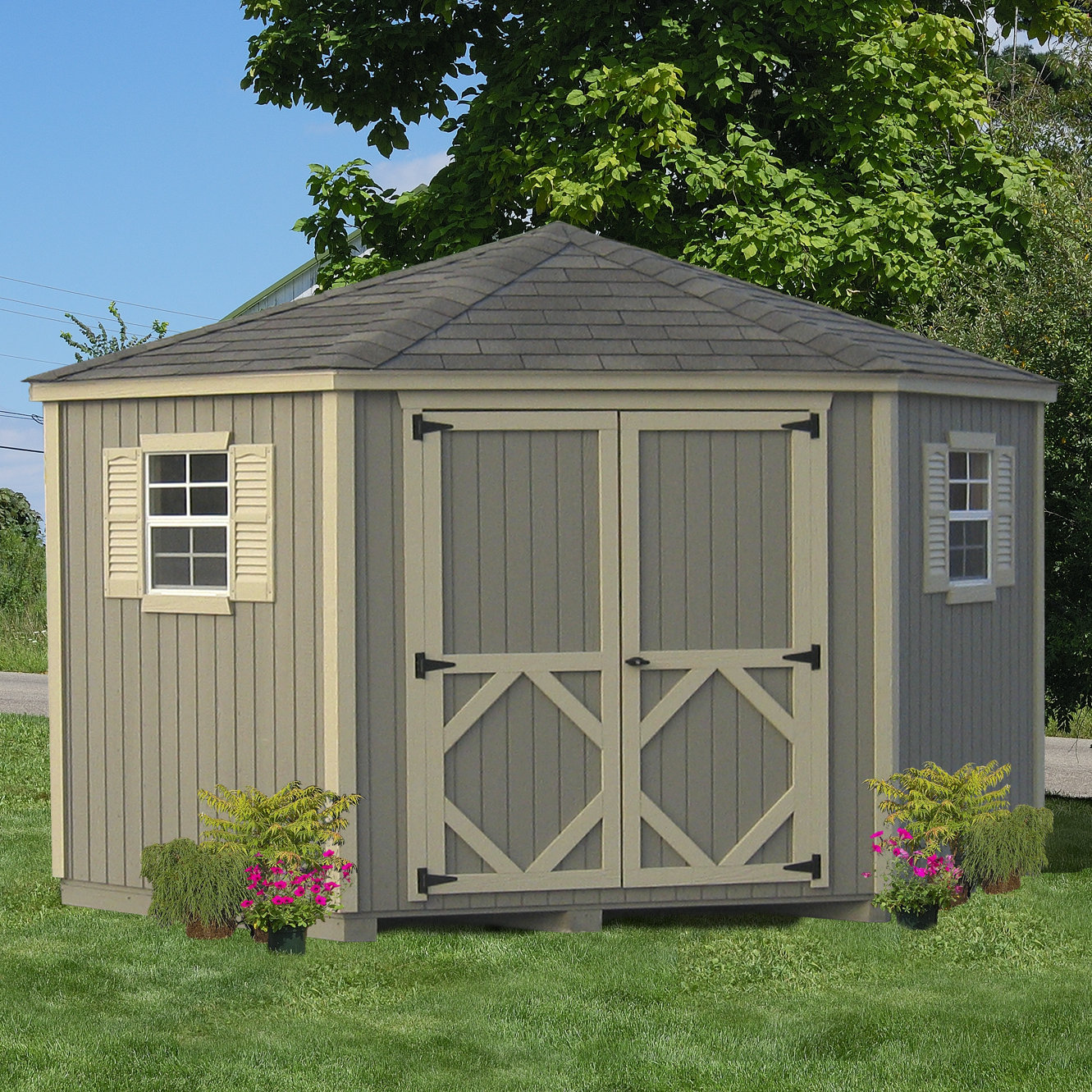 Little Cottage Company 10 ft. W x 10 ft. D Solid Wood Shed Type | Wayfair