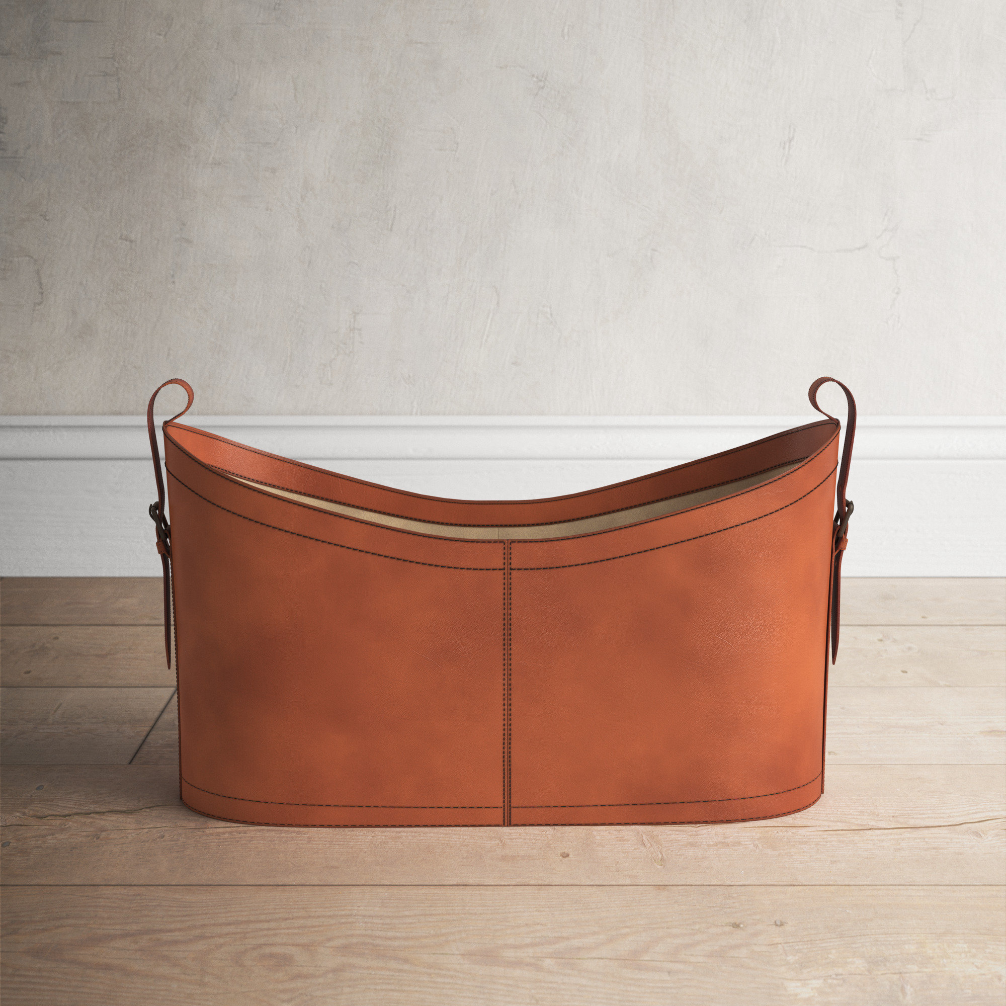 Birch Lane™ Thelonious Magazine Leather Basket & Reviews Wayfair