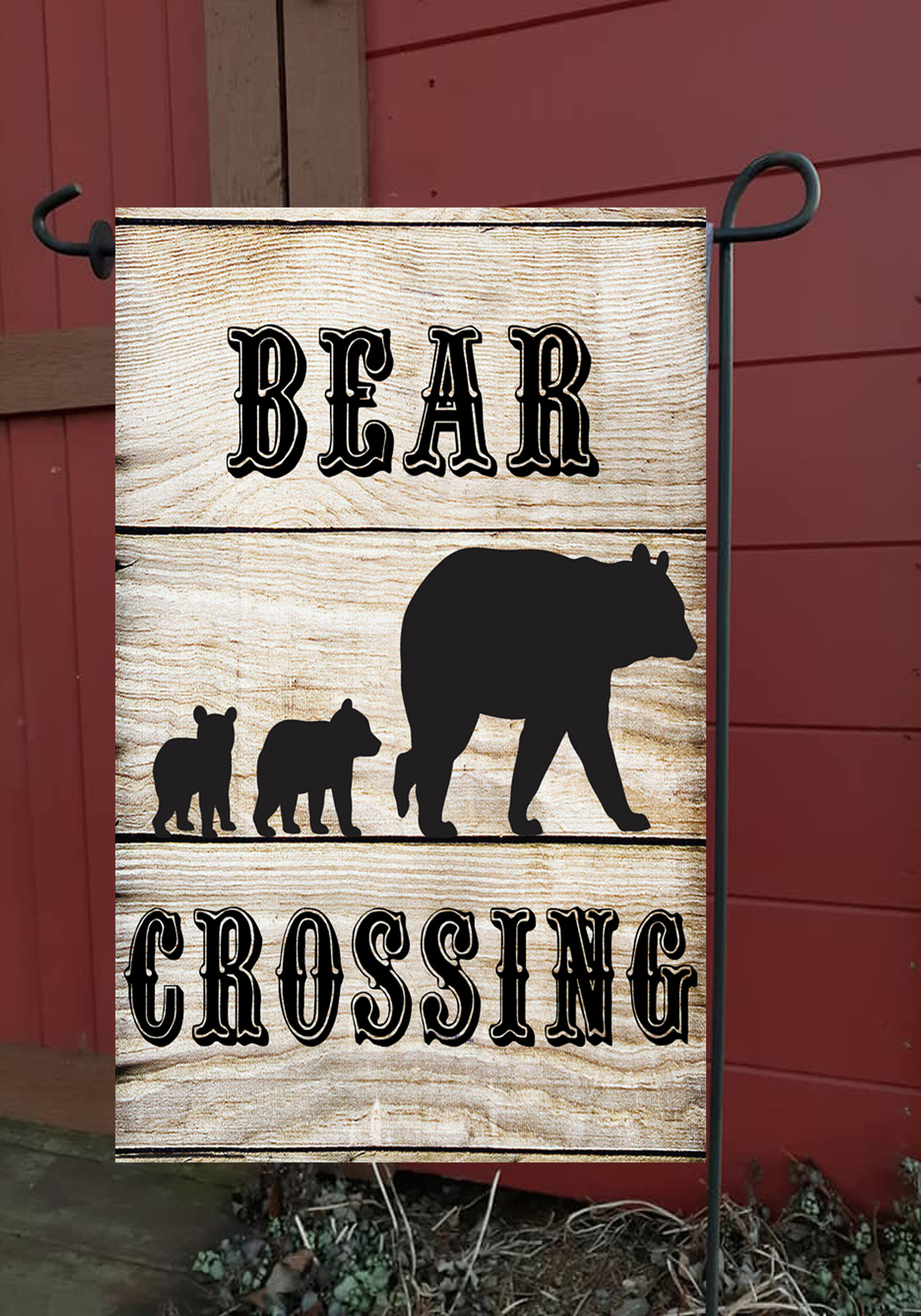 Flags Galore Decor and More Bear Crossing 2Sided Polyester 18 x 12 in. Garden Flag Wayfair