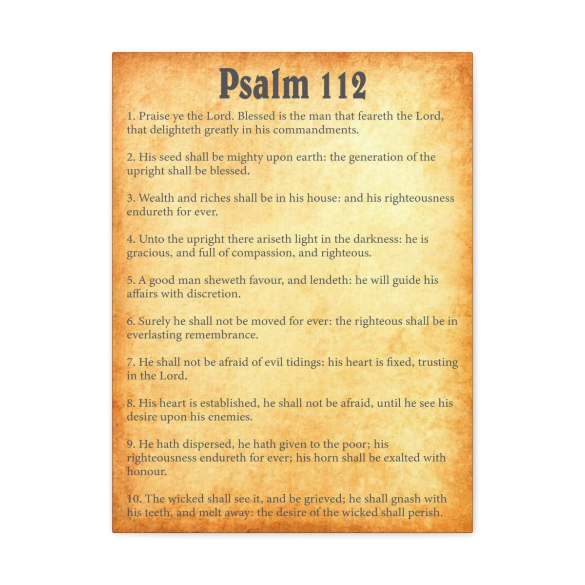 Trinx Psalm 112 - Wrapped Canvas Textual Art | Wayfair
