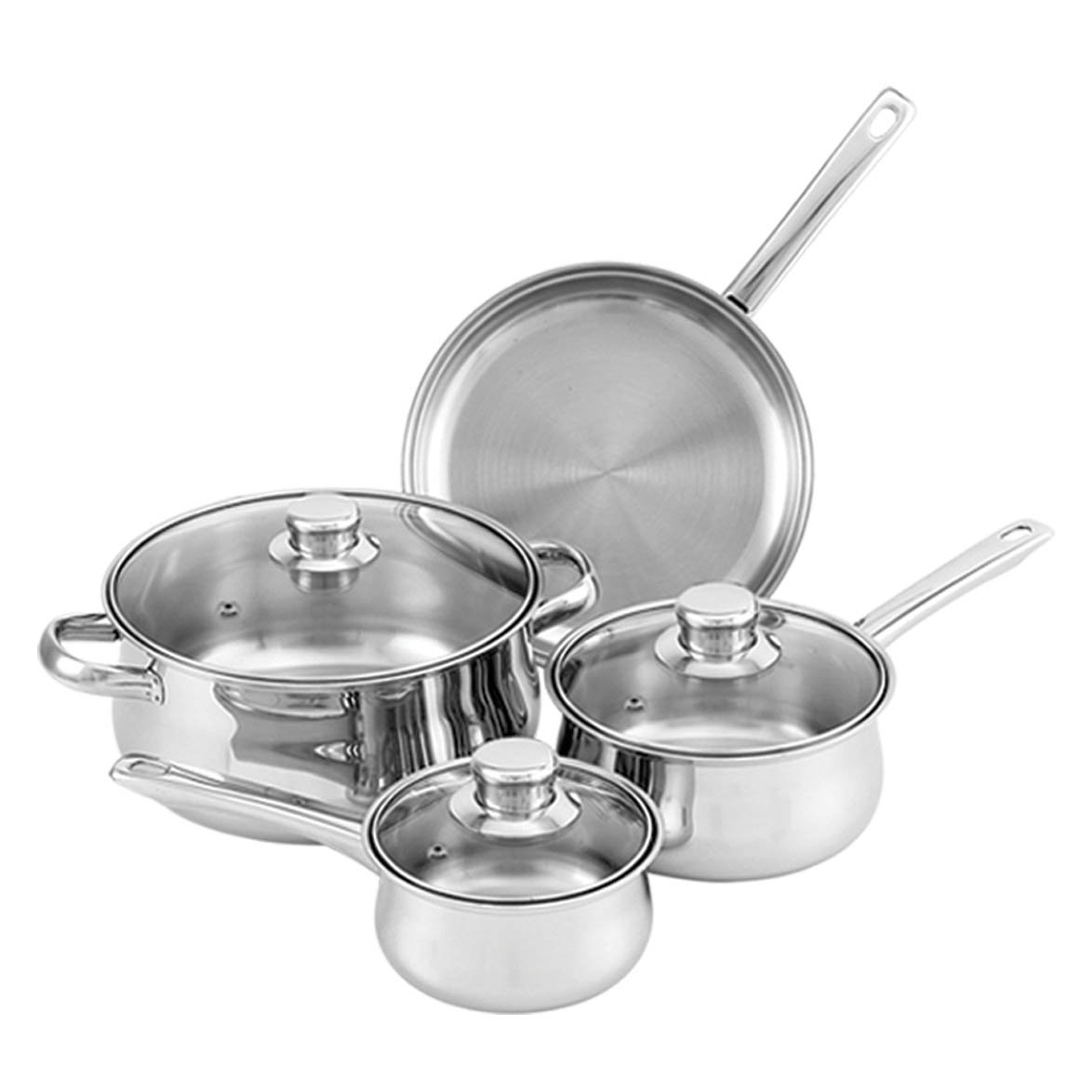 Lynns 7 Pieces Stainless Steel Cookware Set & Reviews Wayfair