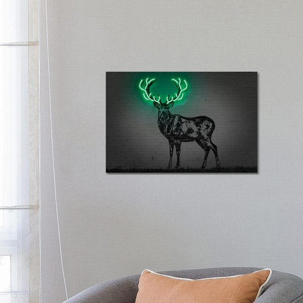 Union Rustic Deer by - Wrapped Canvas Graphic Art | Wayfair.co.uk