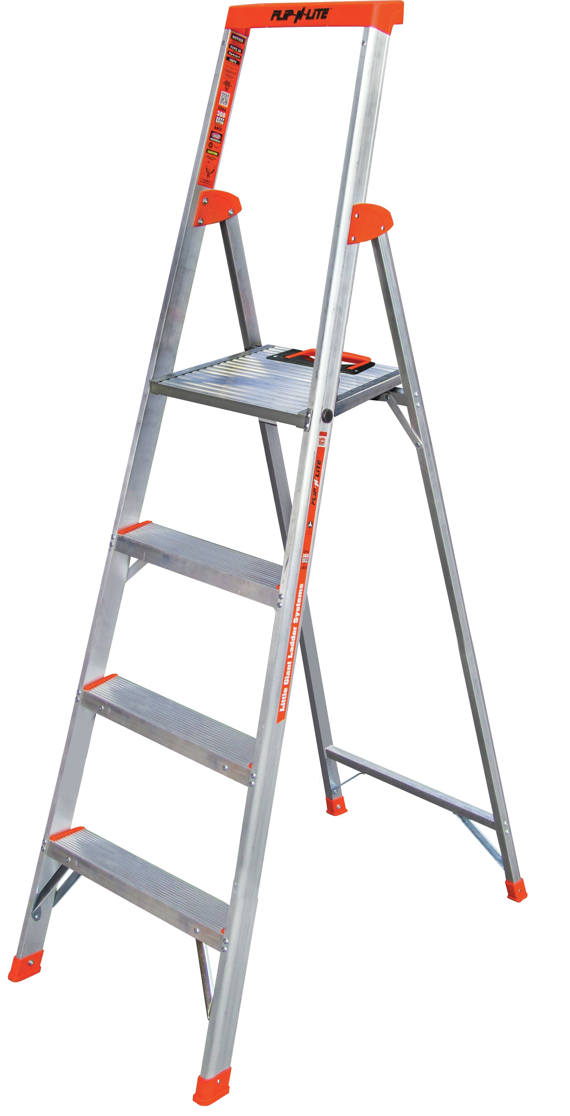 Flip-N-Lite Step Ladder Super Lightweight Yet Industrial Rated Construction 
