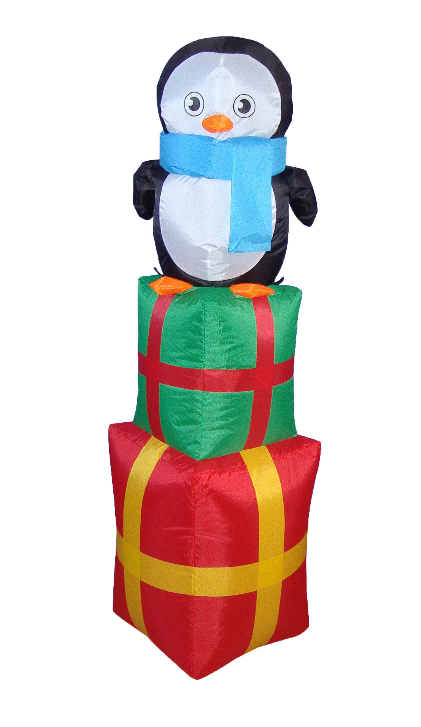 The Holiday Aisle® Christmas Penguin on Gift Box Decoration Inflatable