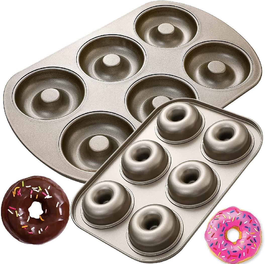 Silicone Donut Mould Muffin Cupcake NonStick Doughnut Mold Baking Pan Tray US 