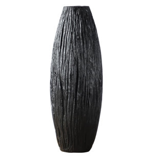 Boden Vase filigran rot weiß Schnörkel modern elegant Glas H=55,5cm Dekoration 