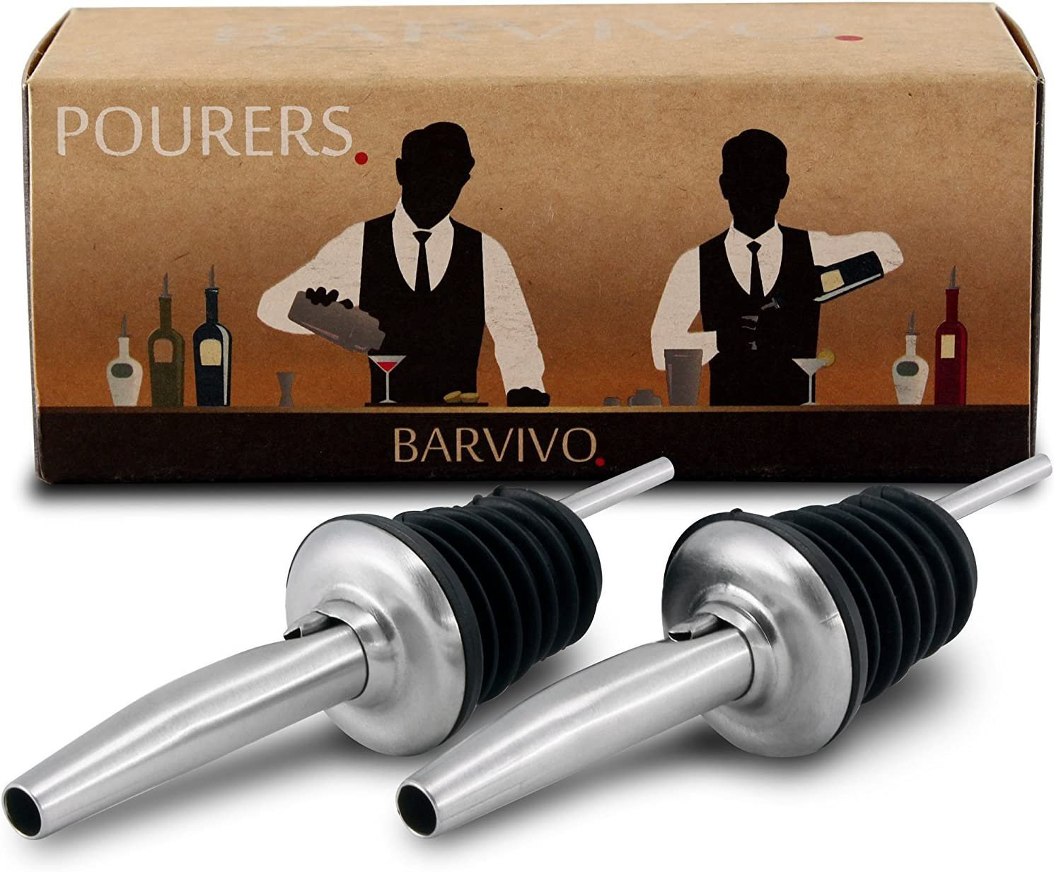 Prep & Savour Professional Liquor Pourers Classic Free Flow Liquor