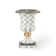 MacKenzie-Childs Sterling Check Pedestal Urn - Hand-Painted Tabletop Planter Vase