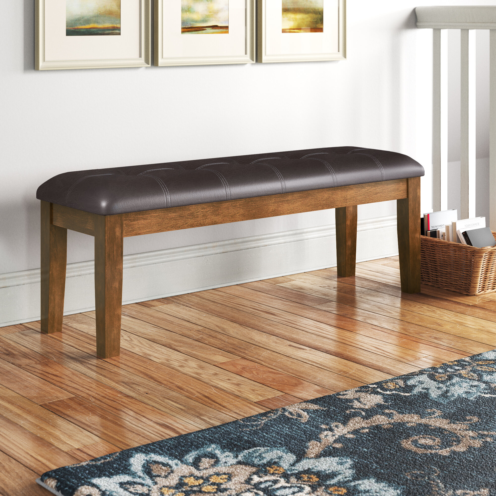 Rebecca Faux Leather Bench