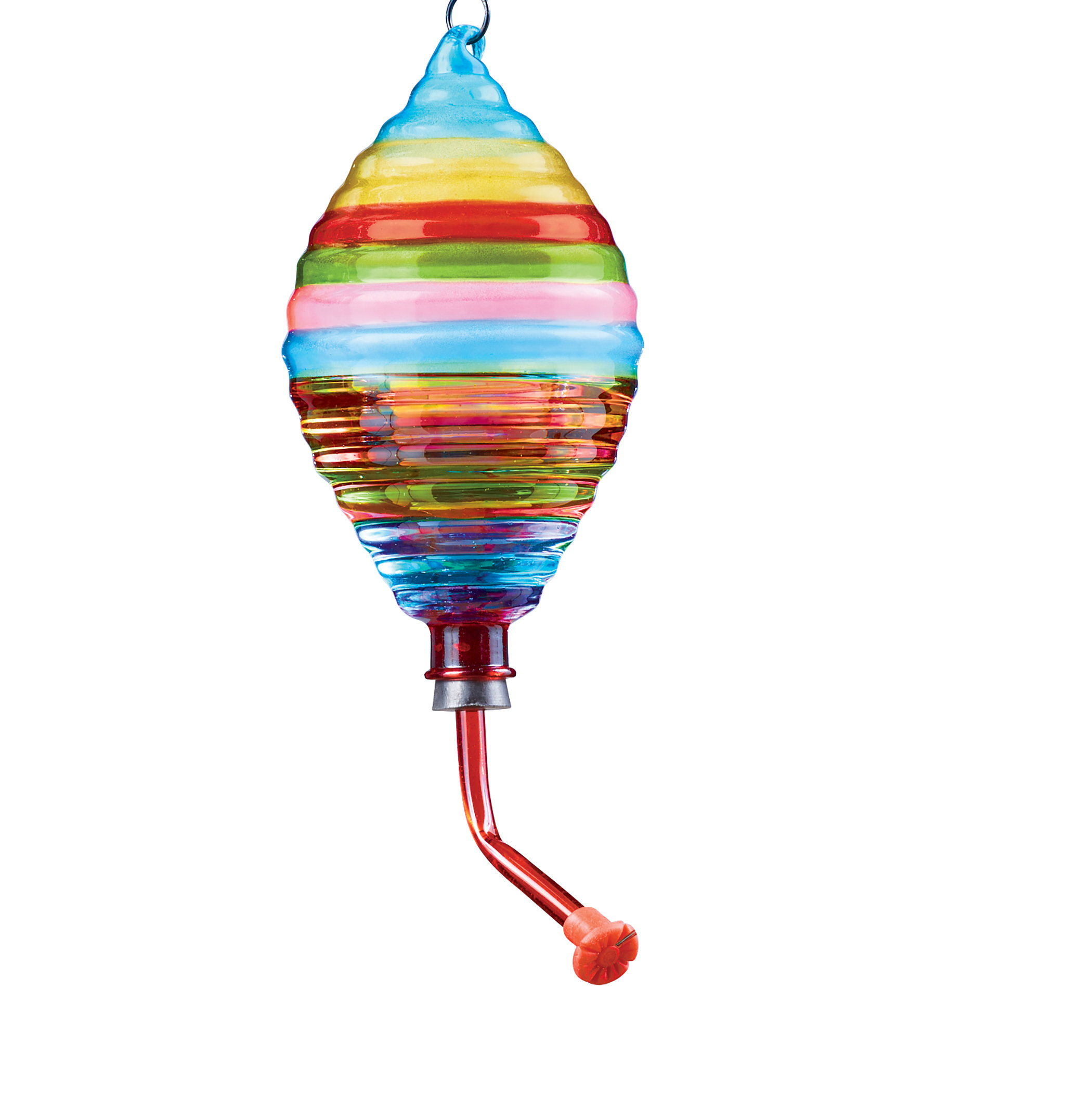 Arlmont & Co. Hanging Colorful Glass Balloon Hummingbird Feeder Wayfair