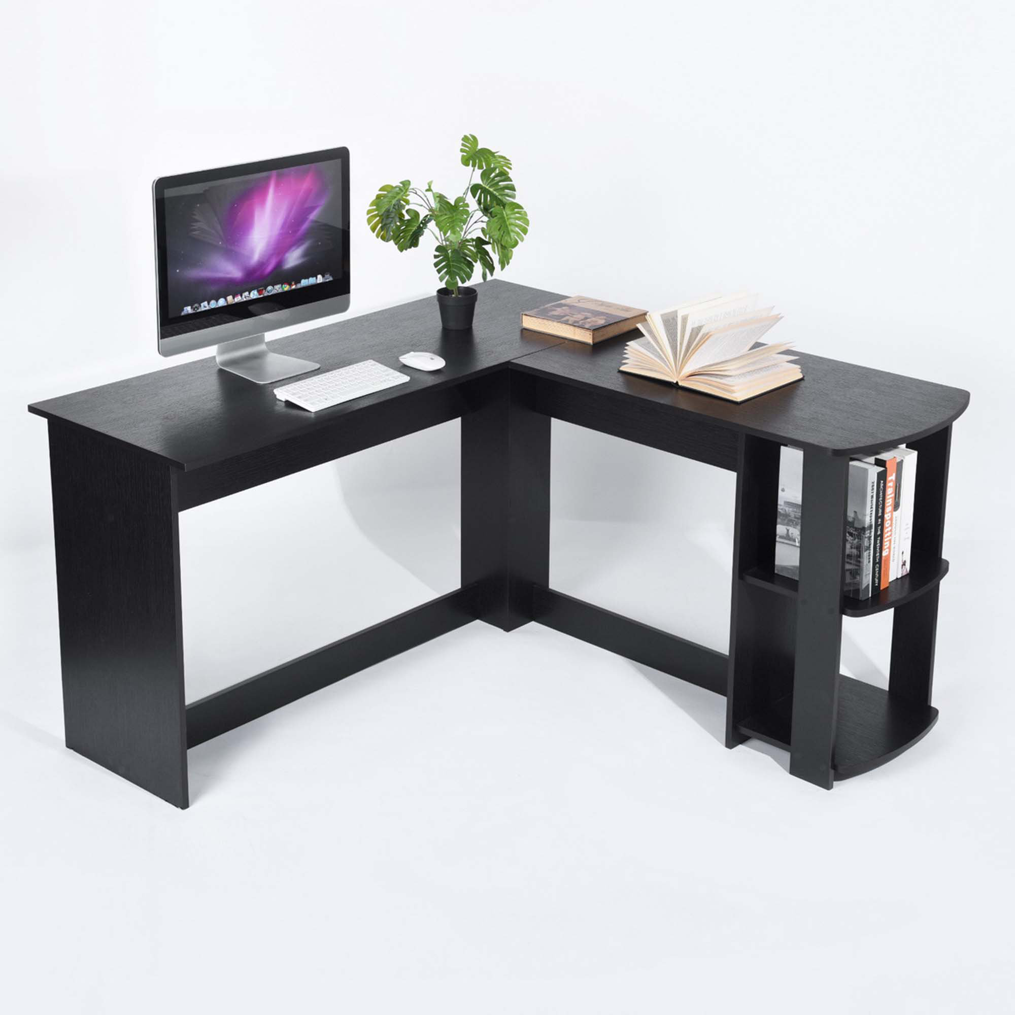 Latitude Run® Corner Computer Desk LShaped Home Office Workstation