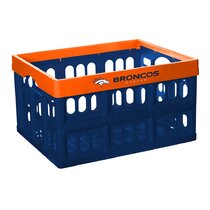 Cadine Plastic Crate Folding Storage Crate Set of 2 35 x 26.5 x 18.5 cm 
