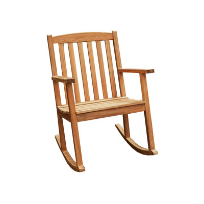 Loon Peak® Outdoor Coleman Rocking Solid Wood Chair | Wayfair