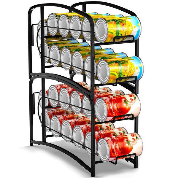 2 Pack Front Loading Soda Can Storage Organizer Holder for 12 Cans Each Silver 