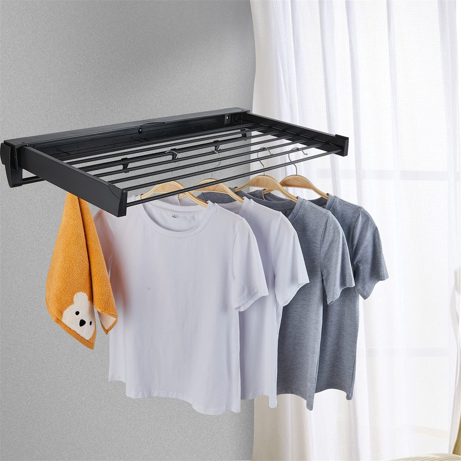 Rebrilliant WallMounted Drying Rack Wayfair