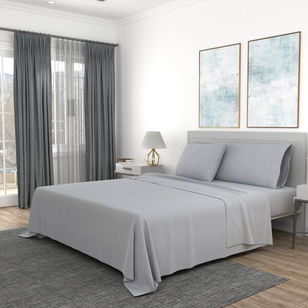 Single/Double/Queen/King Bed Flat Sheet Set Bedroom 180 Thread Count Sheet Set 
