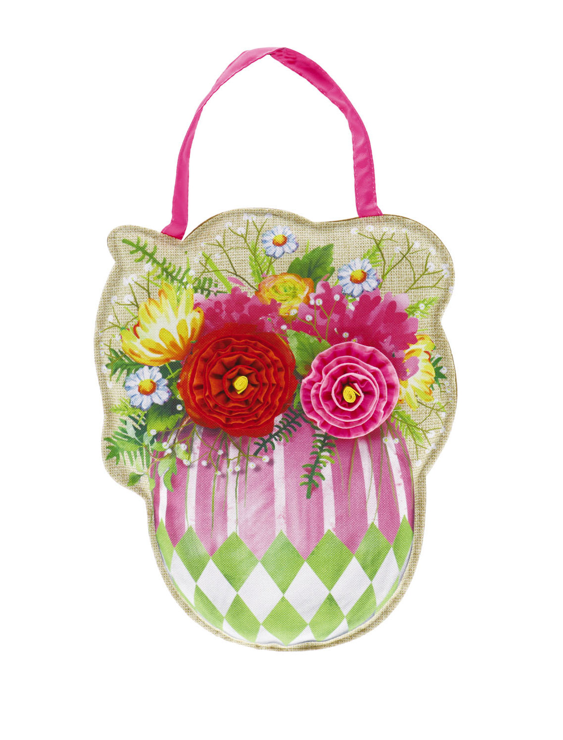 The Holiday Aisle® Easter Egg Flower Arrangement Door Decor Wayfair
