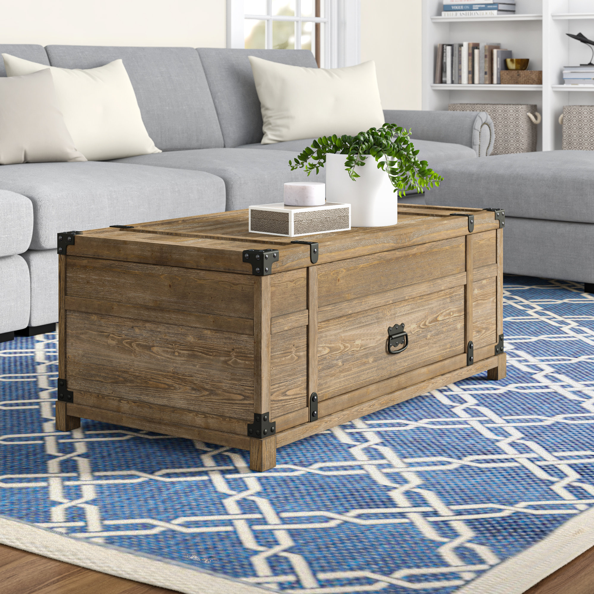 Three Posts™ Kanagy Lift Top 4 Legs Coffee Table with Storage & Reviews Wayfair