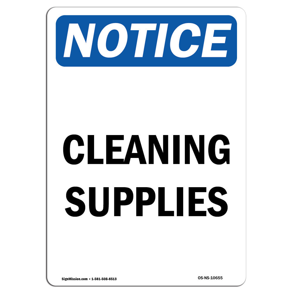 SignMission Osha Notice Cleaning Supplies Sign Wayfair