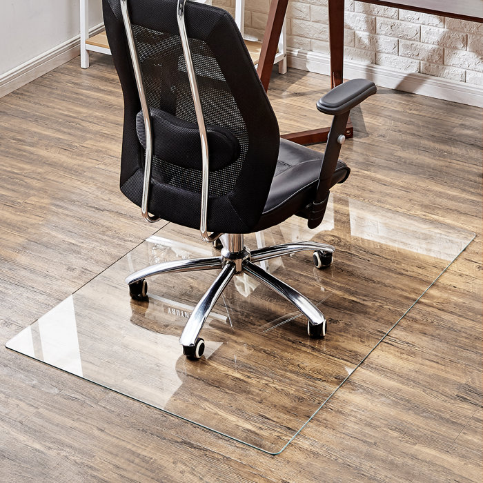 Tempered Glass Chair Desk Chair Floor Mat MyGlassMat 36 X 48-Inch