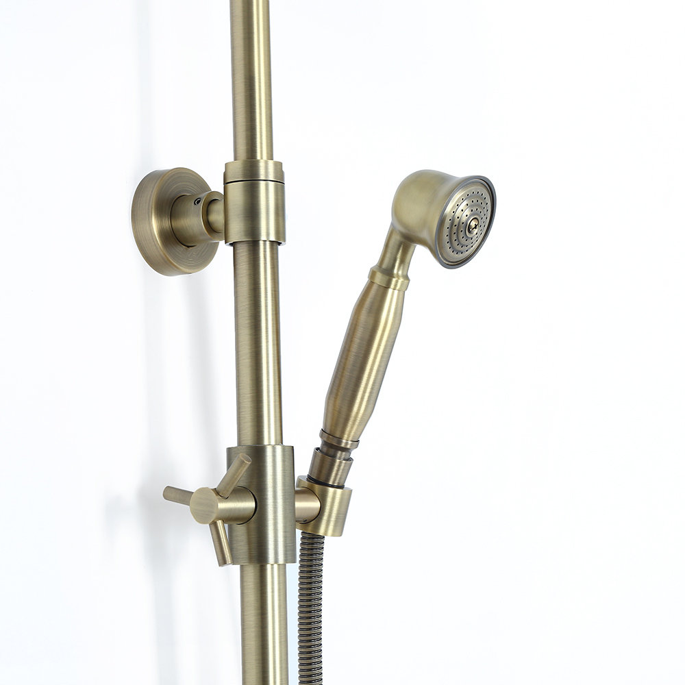 Homary Exposed Brass Round Complete Shower System & Reviews Wayfair