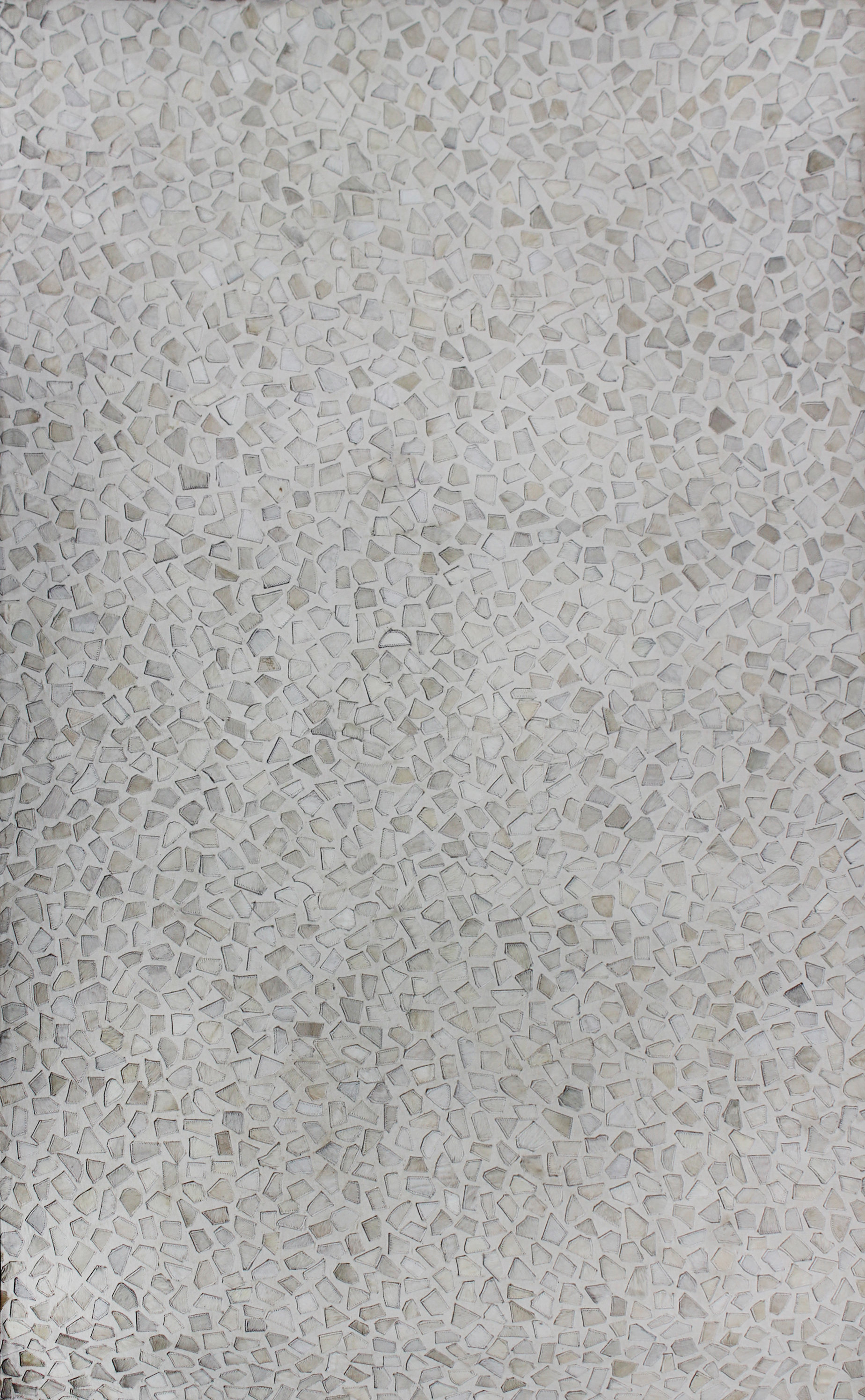 Ebern Designs Geometric Handmade Cowhide Area Rug in Dark