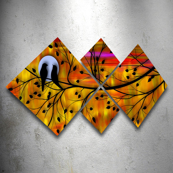 August Grove 4 Piece Unframed Painting on MDF | Wayfair.co.uk