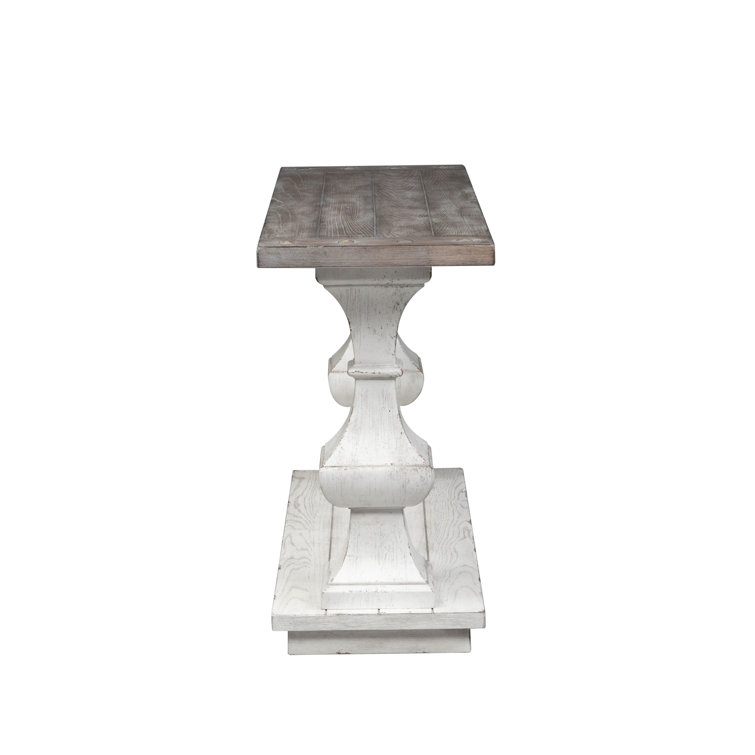 Sedona Traditional Brown Wood Sofa Table with Storage Shelves