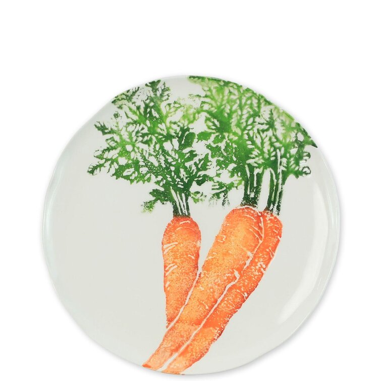Melamine Section Plate With Carrot Design 