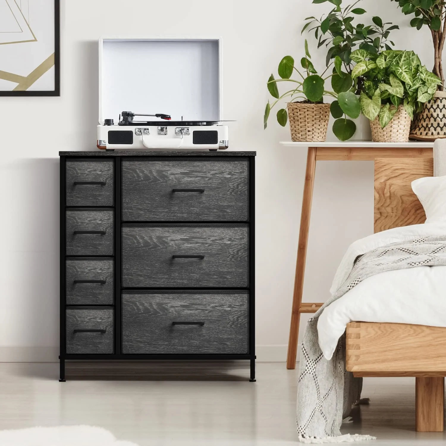 Sorbus Dresser With 6 Faux Wood Drawers Storage Unit Organizer Chest For Clothes Steel Frame