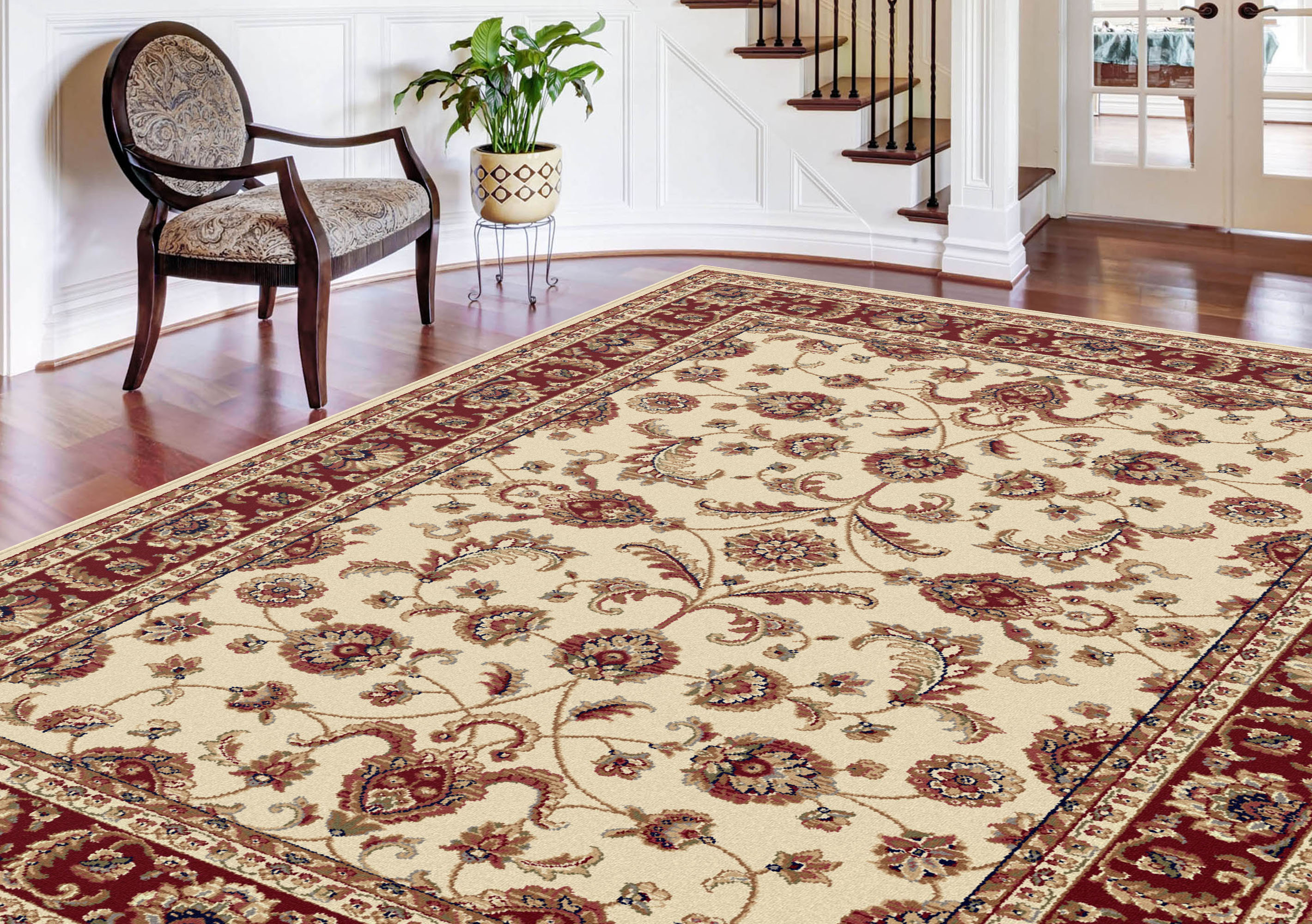 Astoria Grand Clarence Oriental Beige Area Rug - Beige/Red & Reviews ...