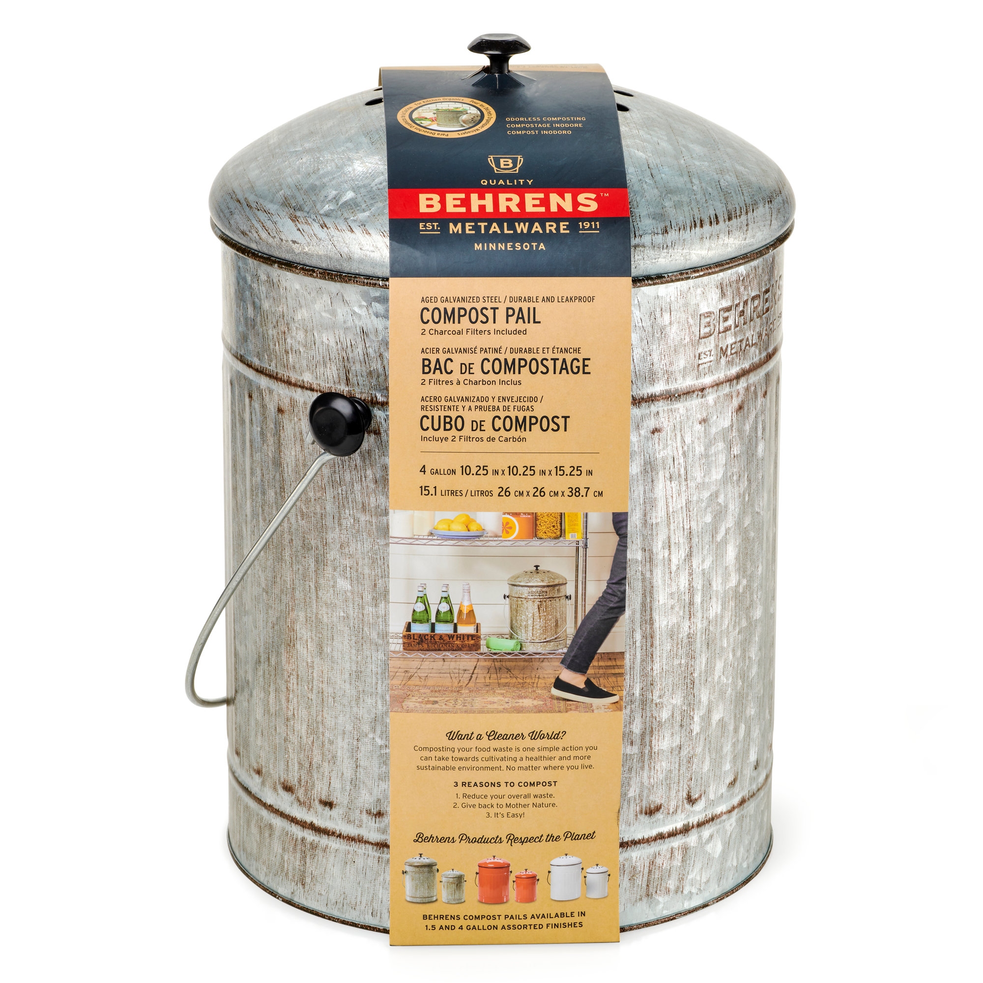 Behrens Compost Pail, 4 Gallon & Reviews Wayfair