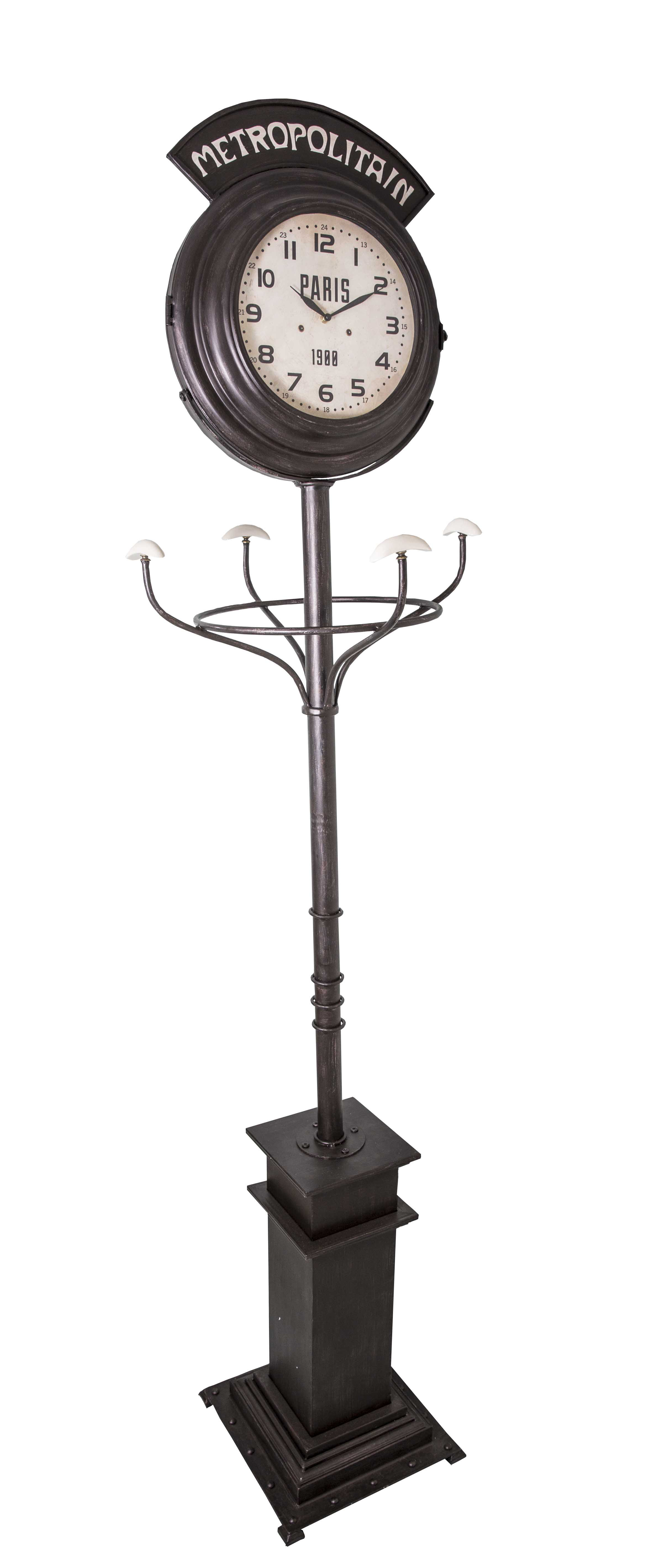 Borough Wharf 209cm Metal Floor Clock Wayfair.co.uk