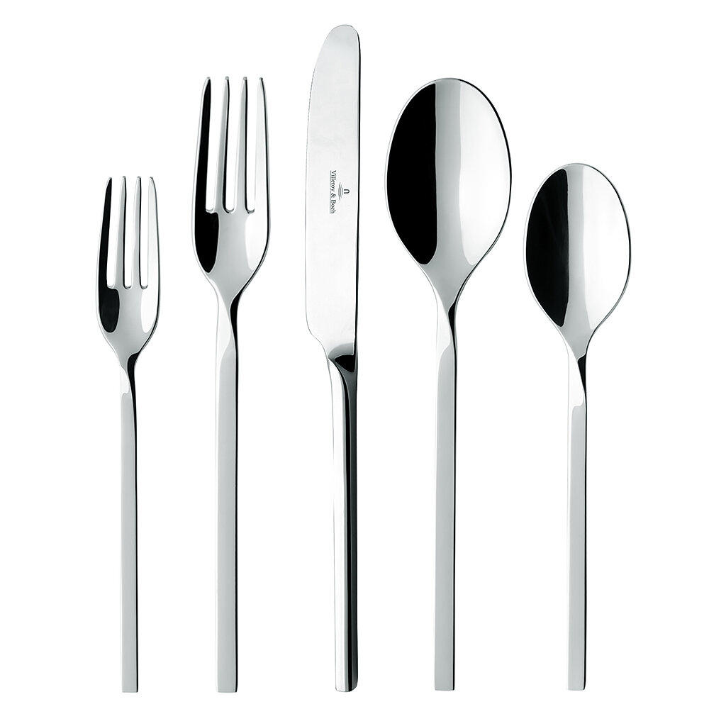 Villeroy & Boch New Wave 5-Piece Place Setting 18/10 Stainless Steel 