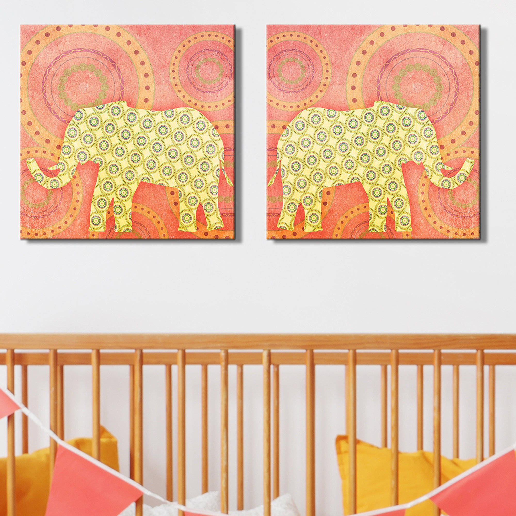Zoomie Kids Elephant 2 Piece Print Wayfair